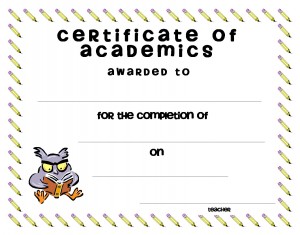 Free printable academic awards certificates